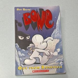 Scholastic Bone Graphic Novel with Red and Blue Cover